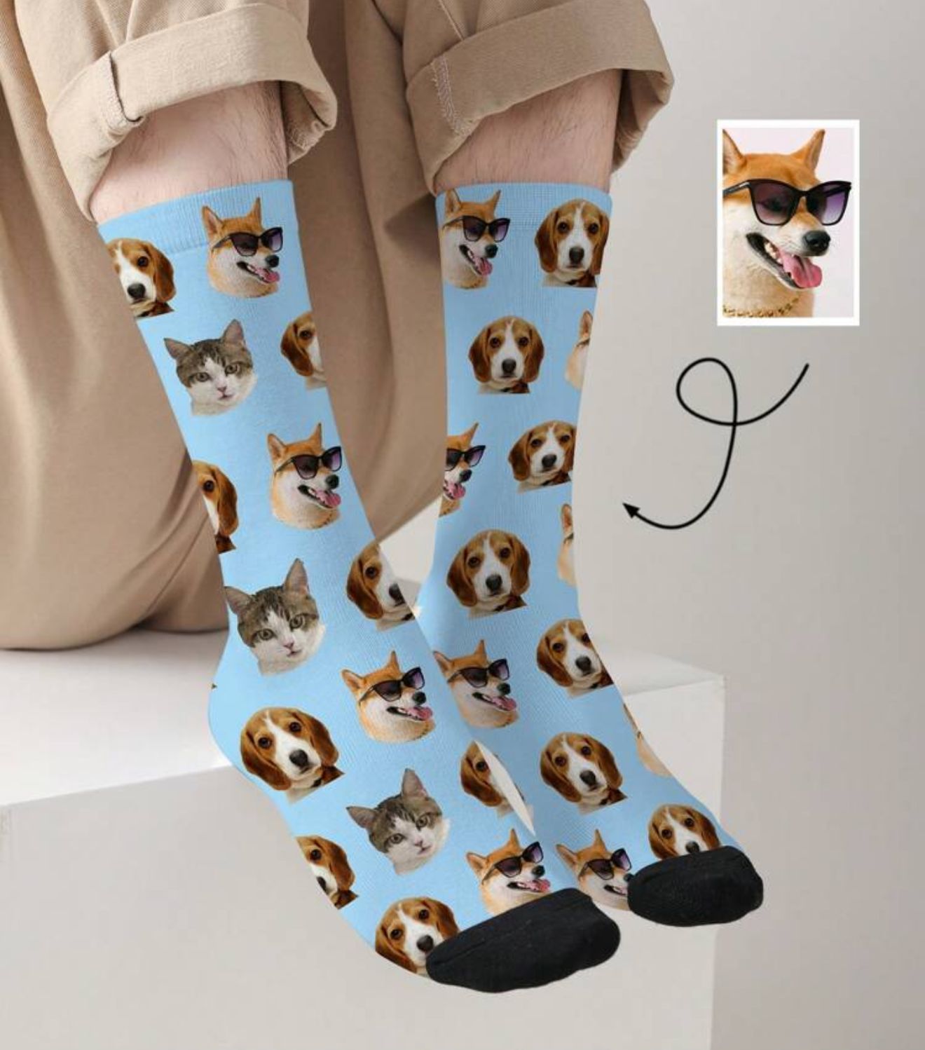 Calcetas personalizadas con foto de tu mascota