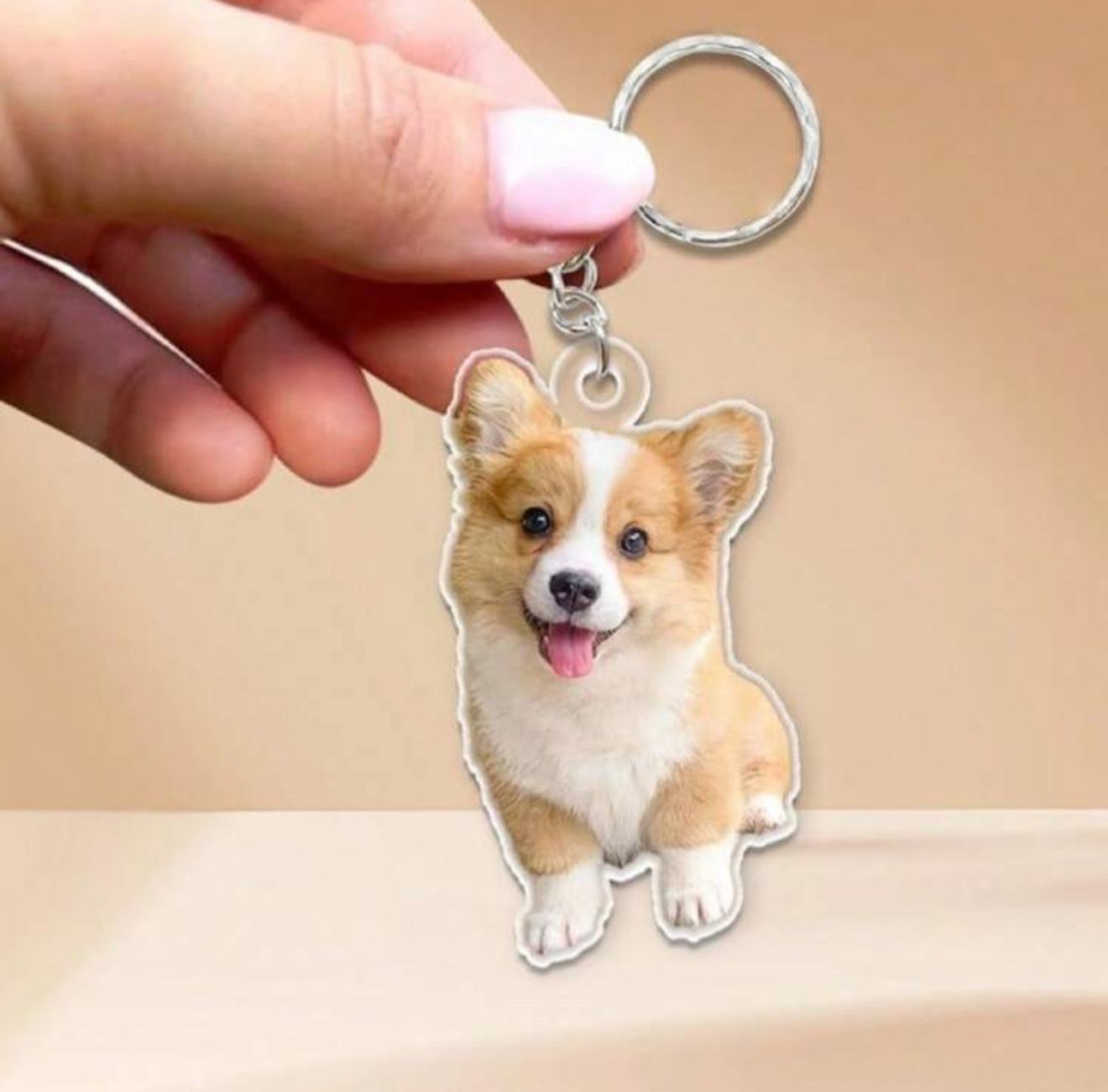 Llavero personalizado con fotografía de tu mascota