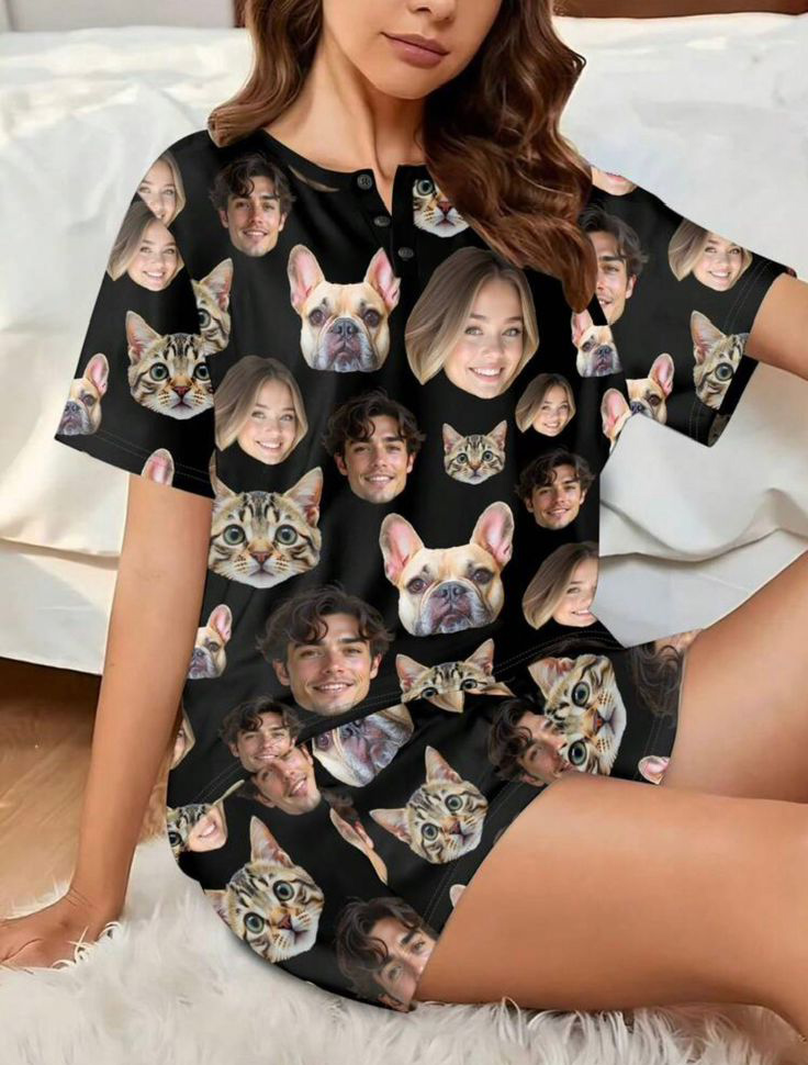 Pijama personalizada con short